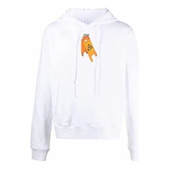 Motif flèche, col rond, version décontractée, blanc