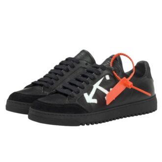 OFF – Baskets basses en cuir « Noir »