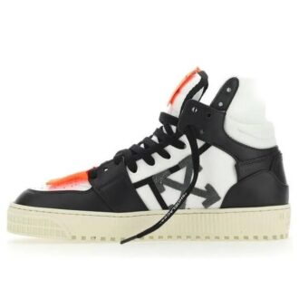 Off-Court 3.0 Cuir et toile « Noir Blanc Orange »