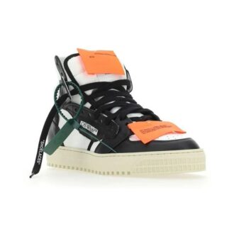 Off-Court 3.0 Cuir et toile « Noir Blanc Orange »