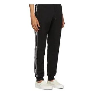 Off-White C/O VIRGIL ABLOH OW Pantalon long décontracté à bandes latérales et lettres