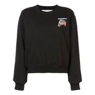Off-White Cotton Horse Logo Loose Sweat-shirt