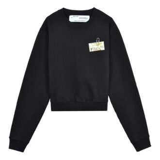 Off-White Dos Imprimé Grand Format Noir Ample