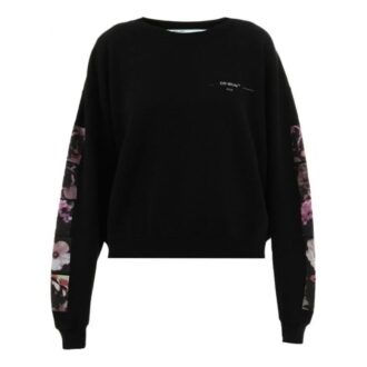 Off-White à fleurs imprimées, coupe ample, noir