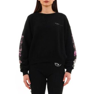 Off-White à fleurs imprimées, coupe ample, noir
