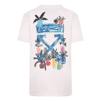 Off-White Graft Arrows T-shirt en coton à col rond et manches courtes, coupe normale