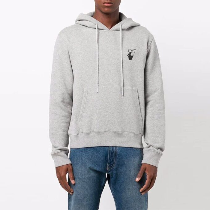 Off-White Homme FW21 Imprimé Arrows Logo Cordon de serrage Coupe ample Gris