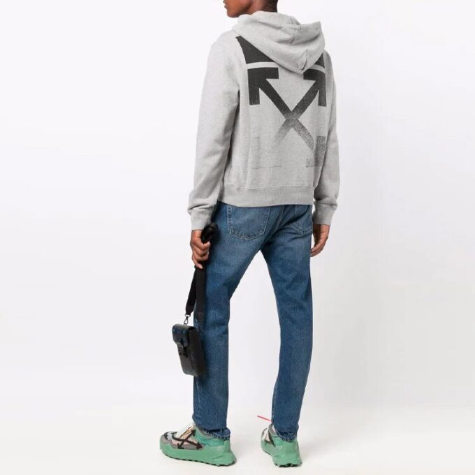 Off-White Homme FW21 Imprimé Arrows Logo Cordon de serrage Coupe ample Gris