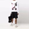 Off-White Homme FW21 Motif Arrows Imprimé alphabétique Couleur unie Coupe ample Blanc