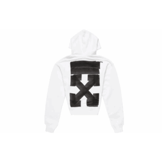 Off-White Homme FW21 Pull à logo imprimé, coupe ample, blanc Off-White Homme FW21 Pull à logo imprimé, coupe ample, blanc