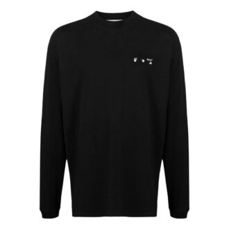 Off-White Homme FW22 Imprimé Logo Motif Version Manches Longues Noir Off-White Homme FW22 Imprimé Logo Motif Version Manches Longues Noir
