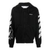 Off-White Homme FW22 Imprimé à motifs côtelés Coupe ajustée Noir