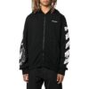 Off-White Homme FW22 Imprimé à motifs côtelés Coupe ajustée Noir