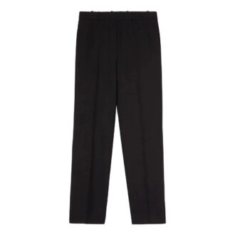 Off-White Homme FW22 Pantalon casual droit à taille haute unie, version noire Off-White Homme FW22 Pantalon casual droit à taille haute unie, version noire