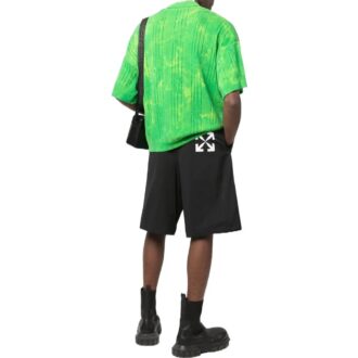 Off-White Homme FW22 Short droit imprimé à motifs unis Noir Off-White Homme FW22 Short droit imprimé à motifs unis Noir
