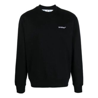 Off-White Homme FW22 T-shirt à col rond et manches longues, imprimé logo, couleur unie, noir Off-White Homme FW22 T-shirt à col rond et manches longues, imprimé logo, couleur unie, noir