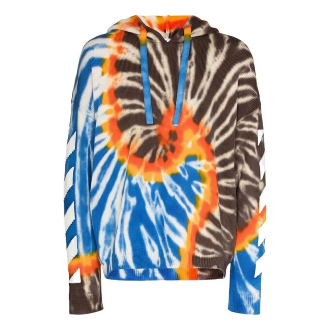 Off-White Homme FW22 Tie-dye Motif abstrait Imprimé Cordon de serrage Coupe ample Multicolore