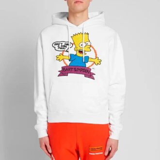 Off-White Homme Imprimé Bart Simpson Blanc