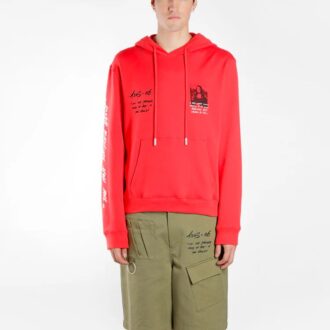 Off-White Homme Imprimé Mona Lisa Coupe ample Rouge