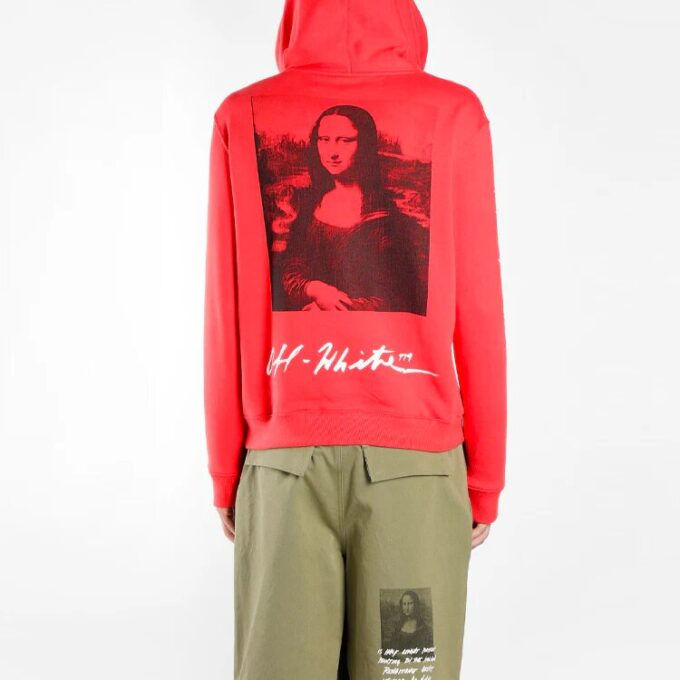Off-White Homme Imprimé Mona Lisa Coupe ample Rouge