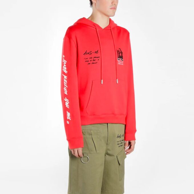 Off-White Homme Imprimé Mona Lisa Coupe ample Rouge