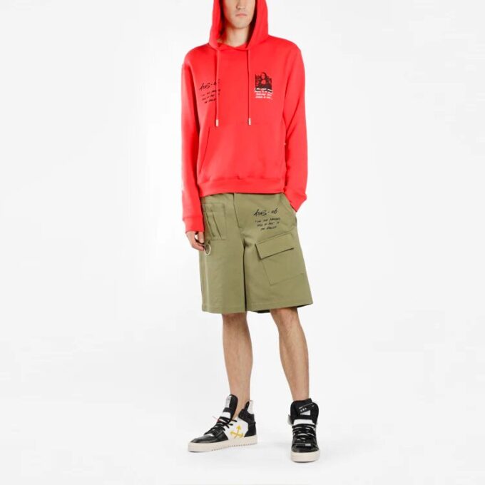 Off-White Homme Imprimé Mona Lisa Coupe ample Rouge