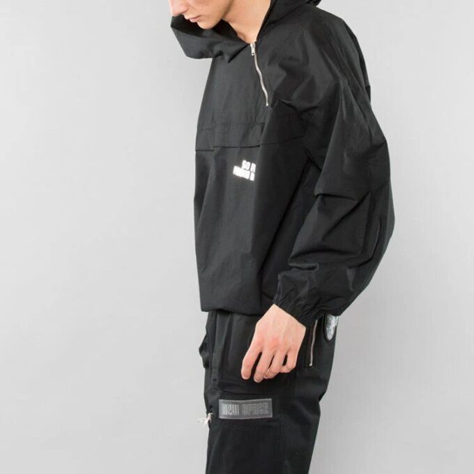 Off-White Homme Imprimé Motif Fermeture éclair Diagonale Coupe ample Noir