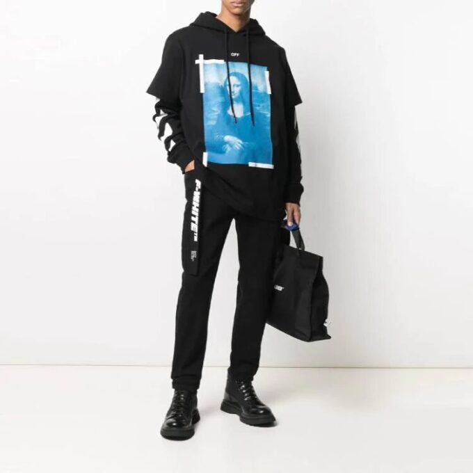 Off-White Homme SS21 Imprimé Mona Lisa Noir