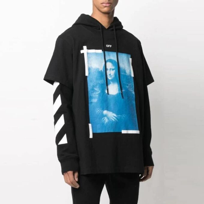 Off-White Homme SS21 Imprimé Mona Lisa Noir