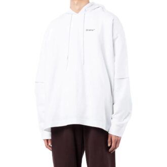 Off-White Homme SS22 Imprimé Logo Motif Arrows Version à capuche et manches longues Blanc Off-White Homme SS22 Imprimé Logo Motif Arrows Version à capuche et manches longues Blanc