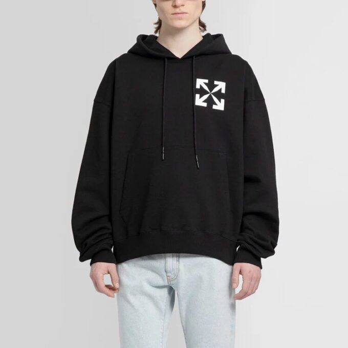 Off-White Homme SS22 Kangaroo Pocket Arrows Large Automne Noir