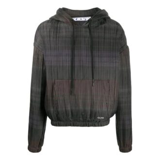 Off-White Homme SS22 À rayures, à capuche, manches longues, version noire