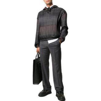Off-White Homme SS22 À rayures, à capuche, manches longues, version noire