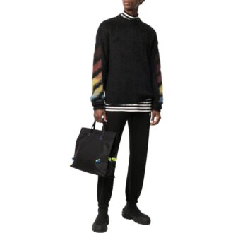 Off-White Homme SS22 Rayures diagonales Ensemble Pantalon de sport décontracté/Jogging Version Noir Off-White Homme SS22 Rayures diagonales Ensemble Pantalon de sport décontracté/Jogging Version Noir