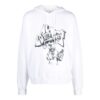 Off-White Homme SS22 T-shirt ample à cordon de serrage et imprimé graffiti Blanc