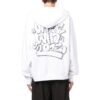 Off-White Homme SS22 T-shirt ample à cordon de serrage et imprimé graffiti Blanc