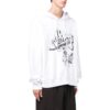 Off-White Homme SS22 T-shirt ample à cordon de serrage et imprimé graffiti Blanc