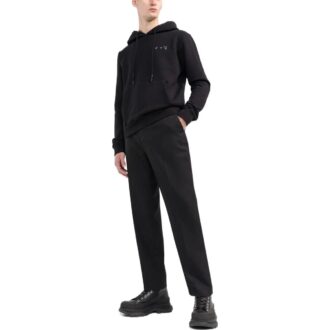 Off-White Homme SS22 T-shirt à manches longues à capuche, couleur unie, imprimé logo, noir Off-White Homme SS22 T-shirt à manches longues à capuche, couleur unie, imprimé logo, noir