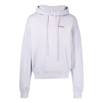 Off-White Homme SS22 Unie Imprimé Arrows Version à capuche et manches longues Violet clair