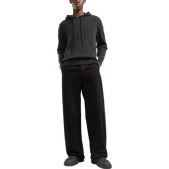 Off-White Homme SS22 Unie Imprimé logo dans le dos À capuche Manches longues Gris