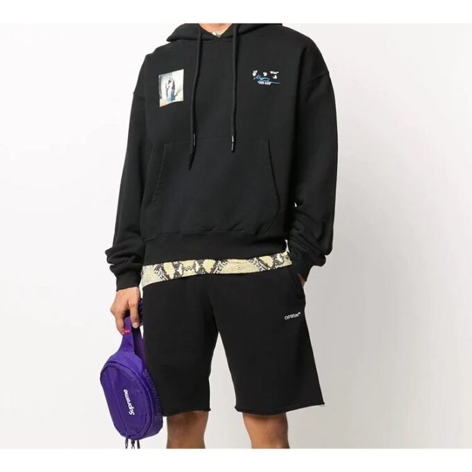 Off-White Homme The Kiss Imprimé Noir