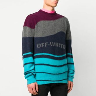 Off-White Homme Tricot rayé Colorblock