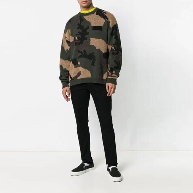 Off-White Hommes Ample Vert Camouflage