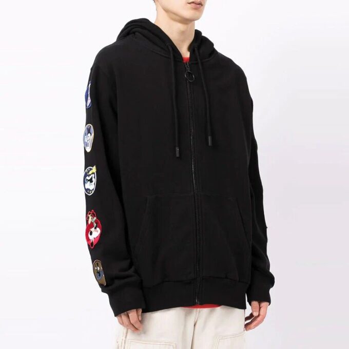 Off-White Hommes Back Arrow Zipper Noir