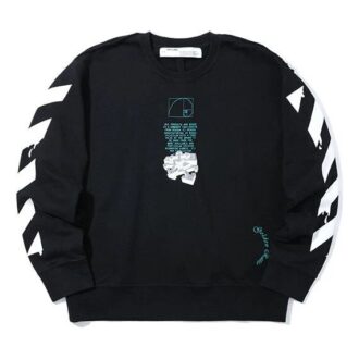 Off-White Hommes C/O Virgil Abloh T-shirt à col rond noir avec imprimé flèche et slogan