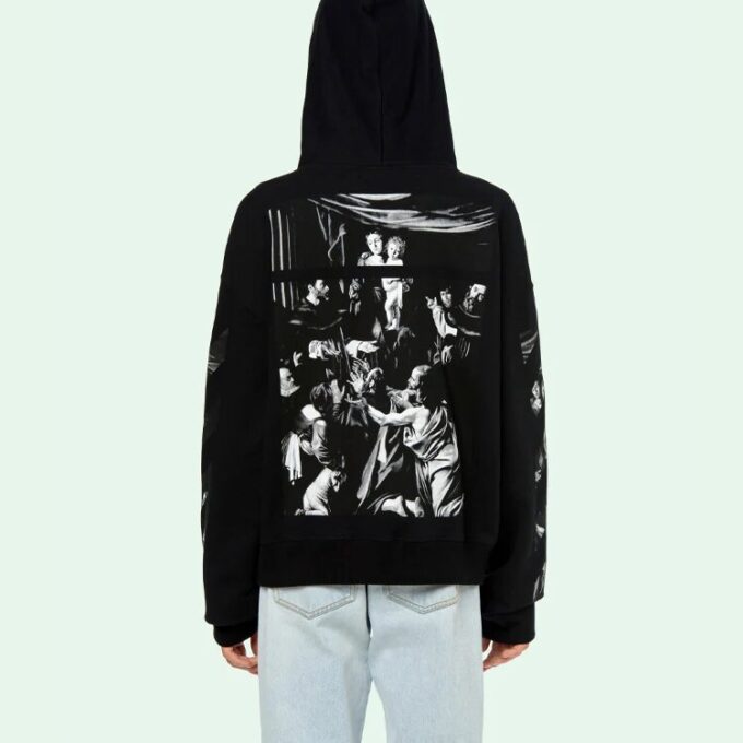 Off-White Hommes Caravaggio Imprimé au dos Noir