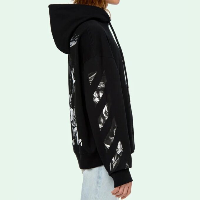Off-White Hommes Caravaggio Imprimé au dos Noir