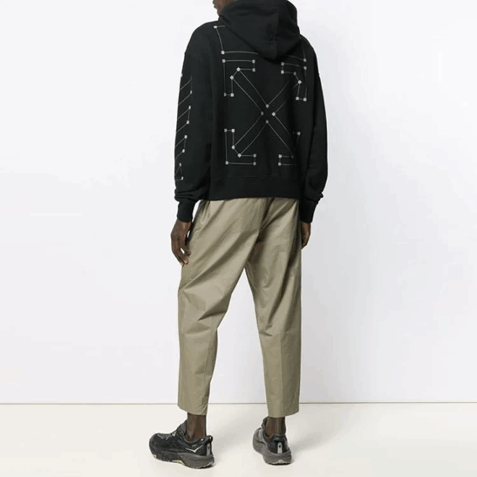 Off-White Hommes Diag Backbone Imprimé Noir
