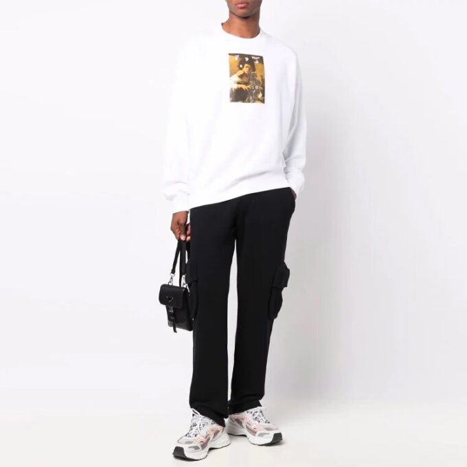 Off-White Hommes FW21 Caravaggio Imprimé Coupe ample Blanc