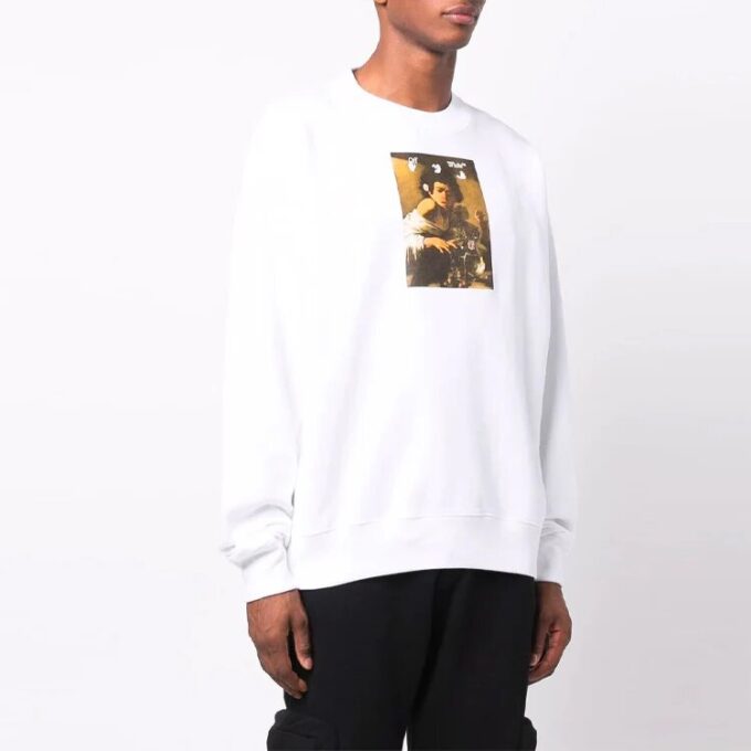 Off-White Hommes FW21 Caravaggio Imprimé Coupe ample Blanc